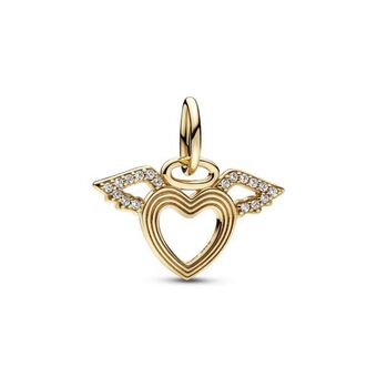 Pandora Charm pendente coracao e asas de anjo oferta
