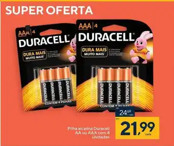 Pilha alcalina duracell aa ou aaa
