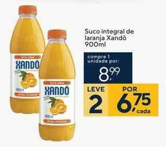 Coop Suco integral de laranja xandô oferta