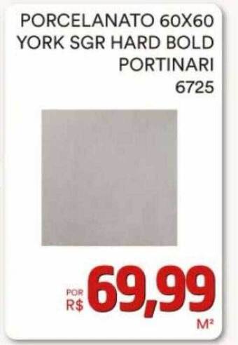 Porcelanato 60x60 york sgr hard bold portinari