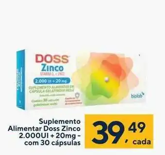 Drogaria Coop Suplemento alimentar doss zinco 2.000ui + 20mg oferta