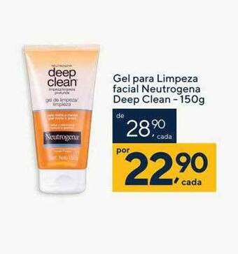 Drogaria Coop Gel para limpeza facial neutrogena deep clean oferta