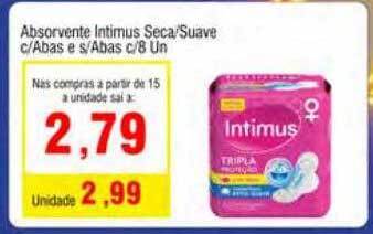 Spani Atacadista Absorvente intimus seca suave c abas e s abas oferta