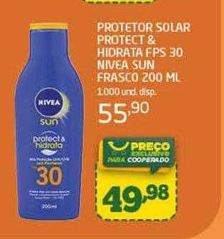 Cooper Protetor solar protect & hidrata fps 30 nivea sun frasco oferta