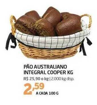 Cooper Pão australiano integral cooper kg oferta