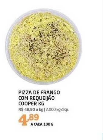Cooper Pizza de frango com requeijão cooper kg oferta