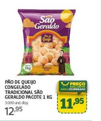 Cooper Pão de queijo congelado tradicional são geraldo pacote oferta