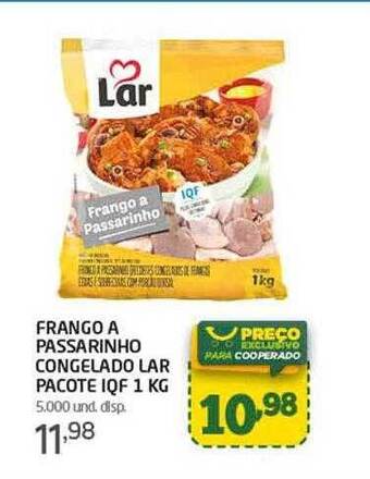 Cooper Frango a passarinho congelado lar pacote iqf oferta