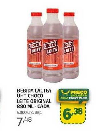 Cooper Bebida lactea uht choco leite original oferta