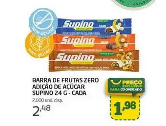 Cooper Barra de frutas zero adição de açúcar supino - cada oferta