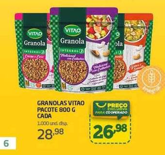 Cooper Granolas vitao pacote cada oferta