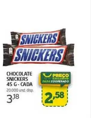 Cooper Chocolate snickers oferta