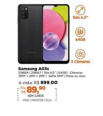 Lojas TaQi Samsung a03s oferta