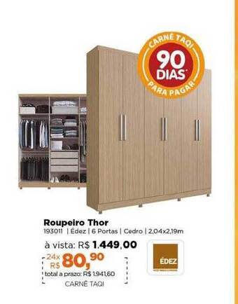 Lojas TaQi Roupeiro thor oferta