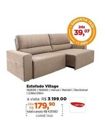 Lojas TaQi Estofado village oferta