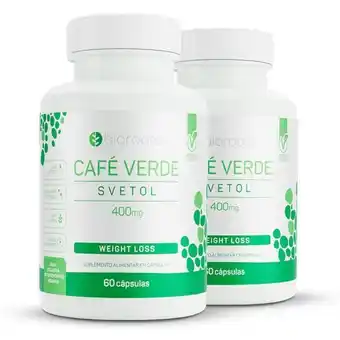 Pão de Açúcar Kit 2 café verde 400mg bioroots 60 cápsulas oferta