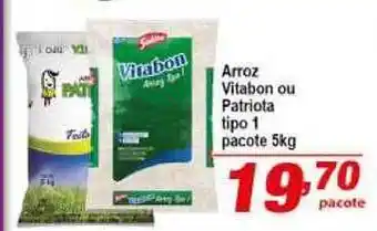 Ricoy Supermercados Arroz Vitabon Ou Patriota Tipo 1 5kg oferta