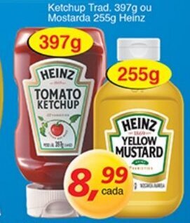 Supermercados Guanabara Ketchup Trad. 397g ou Mostarda 255g Heinz oferta