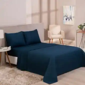 Vest Casa Kit cobre leito colcha casal 3 peças colors azul náutico vestcasa oferta