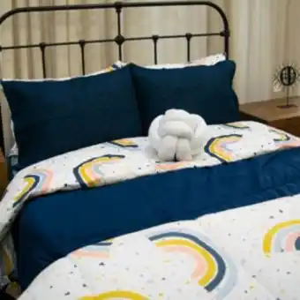 Vest Casa Kit cama posta queen microfibra 8 peças col. vidaecor granilite rainbow vestcasa oferta