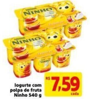 Extra Supermercado Iogurte com polpa de fruta Ninho 540g oferta