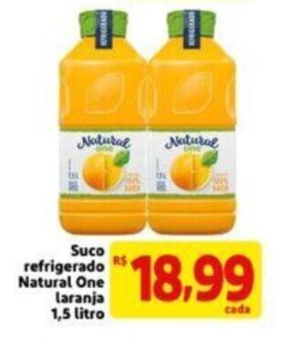 Extra Supermercado Suco refrigerado Natural One Laranja 1.5L oferta