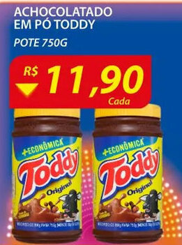 Assaí Atacadista Achocolatado em po Toddy 750g oferta