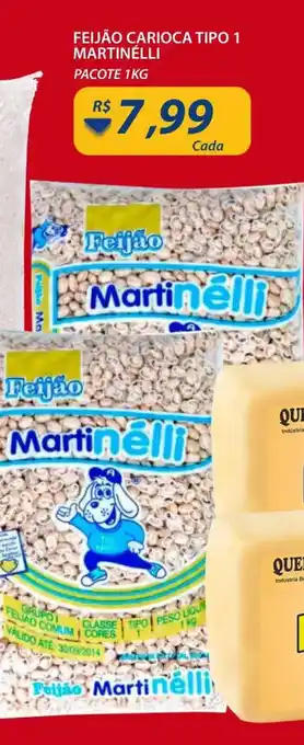 Assaí Atacadista Feijao Carioca Tipo 1 Martinelli 1kg oferta