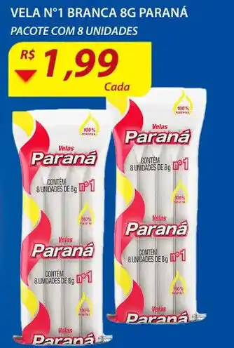 Vela N1 Branca 8g Parana