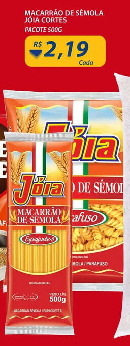 Assaí Atacadista Macarrao de Semola Joia Cortes 500g oferta