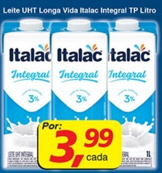 Supermercados Guanabara Leite UHT Longa Vida Italac Integral TP 1L oferta