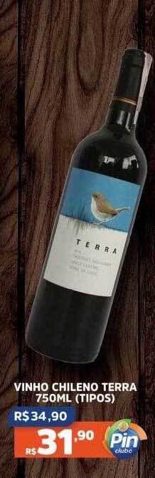 Pinheiro Supermercado Vinho chileno terra tipos oferta