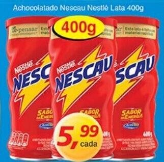 Supermercados Guanabara Achocolatado Nescau Nestle Lata 400g oferta