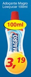 Supermercados Guanabara Adocante magro Lowcucar 100ml oferta