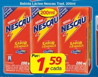 Supermercados Guanabara Bebida Lactea Nescau Trad. 200ml oferta