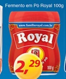 Supermercados Guanabara Fermento em po Royal 100g oferta