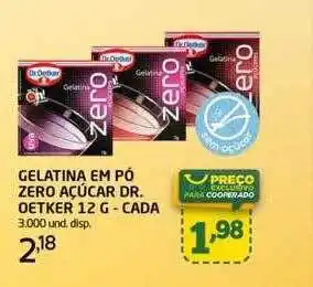 Cooper Gelatina em pó zero açúcar dr. oetker cada oferta
