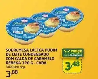 Cooper Sobremesa láctea pudim de leite condensado com calda de caramelo rebeka cada oferta