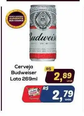 Semar Supermercado Cerveja budweiser lata 269ml oferta