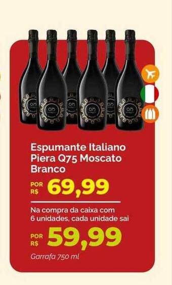 Oba Hortifruti Espumante italiano piera q75 moscato branco oferta