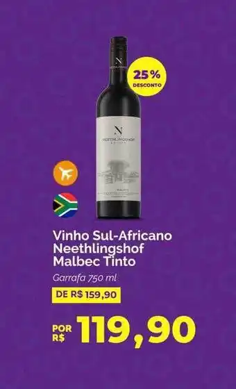 Oba Hortifruti Vinho sul-africano neethingshof malbec tinto oferta