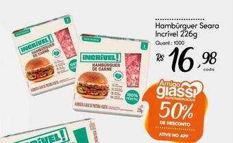 Giassi Supermercados Hambúrguer seara incrível oferta