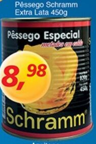 Supermercados Guanabara Pessego Schramm Extra Lata 450g oferta