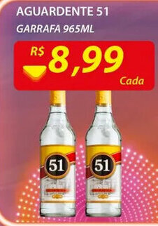 Assaí Atacadista Aguardente 51 965ml oferta