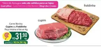 Atacado Máximo Carne Bovina Cupim ou fraldinha 1kg oferta