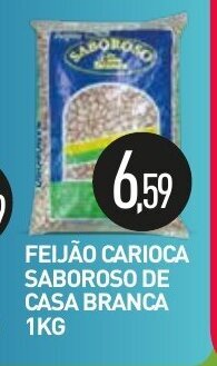 Feijao Carioca Saboroso de Casa Branca 1kg