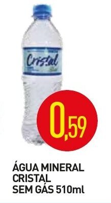 Calvo Atacadista Agua Mineral Cristal sem gas 510ml oferta