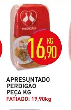 Calvo Atacadista Apresuntado Perdigao peca 1kg oferta