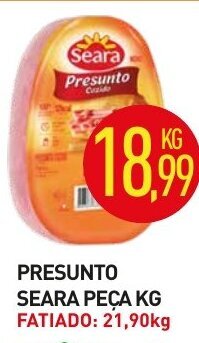 Calvo Atacadista Presunto Seara peca 1kg oferta