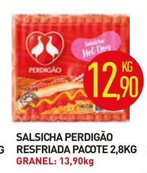 Calvo Atacadista Salsicha Perdigao Resfriada pacote 2.8kg oferta